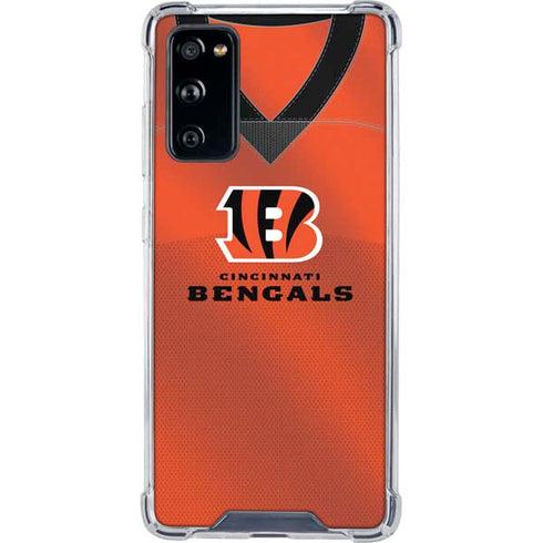 NFL Cincinnati Bengals Team Jersey Galaxy S20 FE Clear Case