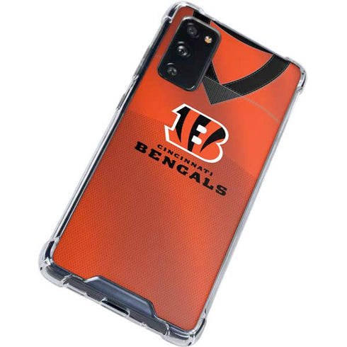 NFL Cincinnati Bengals Team Jersey Galaxy S20 FE Clear Case