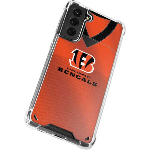 NFL Cincinnati Bengals Team Jersey Galaxy S21 Plus 5G Clear Case