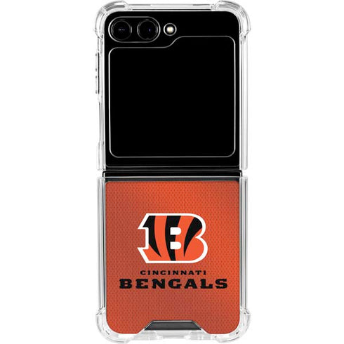 NFL Cincinnati Bengals Team Jersey Galaxy Z Flip5 5G Clear Case