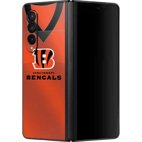 NFL Cincinnati Bengals Team Jersey Galaxy Z Fold3 5G Skin