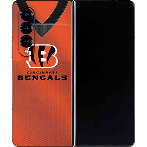 NFL Cincinnati Bengals Team Jersey Galaxy Z Fold4 5G Skin