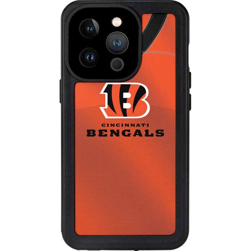 NFL Cincinnati Bengals Team Jersey iPhone 14 Pro Waterproof Case