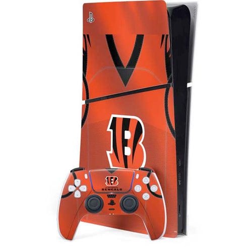 NFL Cincinnati Bengals Team Jersey PS5 Slim Digital Edition Console Skin