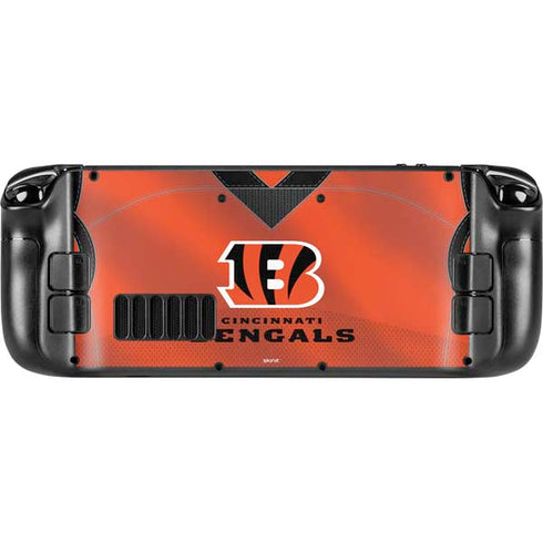 NFL Cincinnati Bengals Team Jersey Steam Deck Handheld Gaming Computer Skin