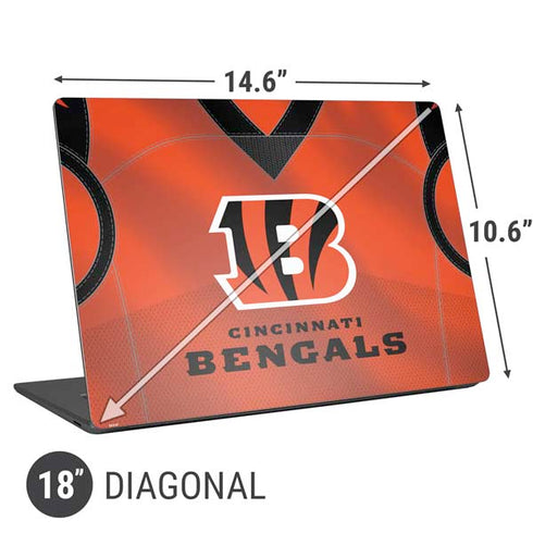 NFL Cincinnati Bengals Team Jersey Universal Laptop 18in (14.6 x 10.6in) Skin