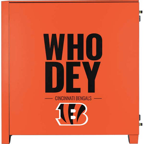 NFL Cincinnati Bengals Team Motto Corsair 4000D Tempered Glass Mid-Tower ATX Case Skin