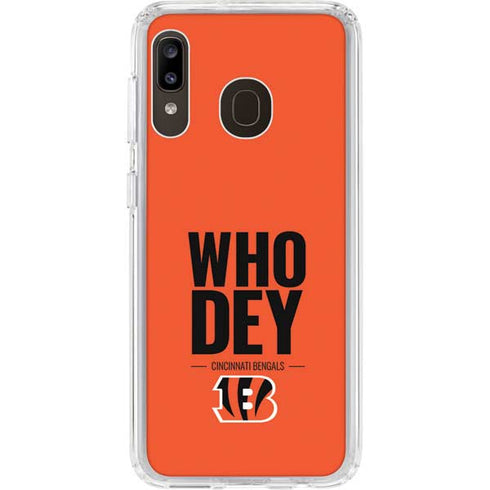 NFL Cincinnati Bengals Team Motto Galaxy A20 Clear Case