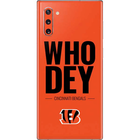 NFL Cincinnati Bengals Team Motto Galaxy Note 10 Skin