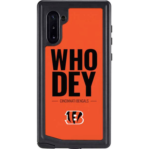 NFL Cincinnati Bengals Team Motto Galaxy Note 10 Waterproof Case
