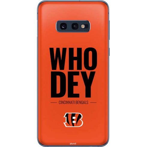 NFL Cincinnati Bengals Team Motto Galaxy S10e Skin