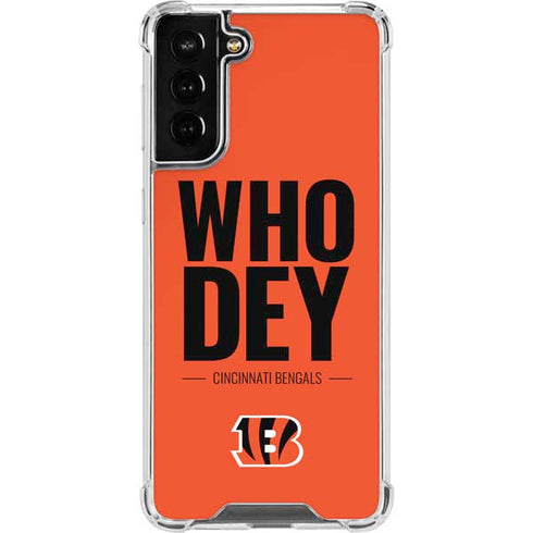 NFL Cincinnati Bengals Team Motto Galaxy S21 FE Clear Case