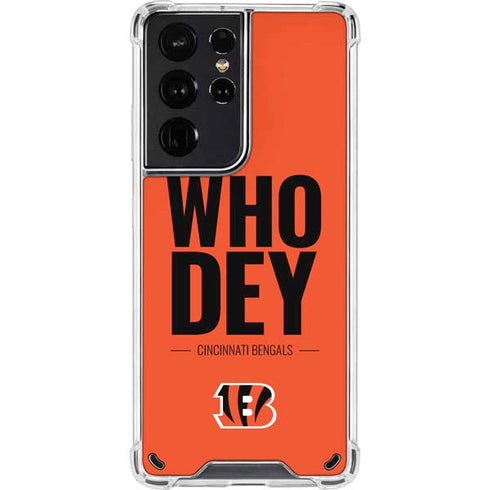 NFL Cincinnati Bengals Team Motto Galaxy S21 Ultra 5G Clear Case