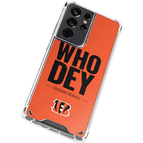 NFL Cincinnati Bengals Team Motto Galaxy S21 Ultra 5G Clear Case
