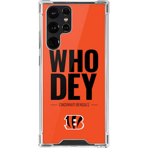 NFL Cincinnati Bengals Team Motto Galaxy S22 Ultra Clear Case