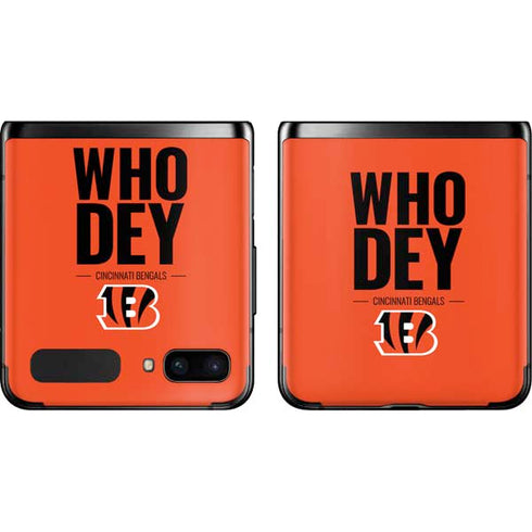 NFL Cincinnati Bengals Team Motto Galaxy Z Flip Skin