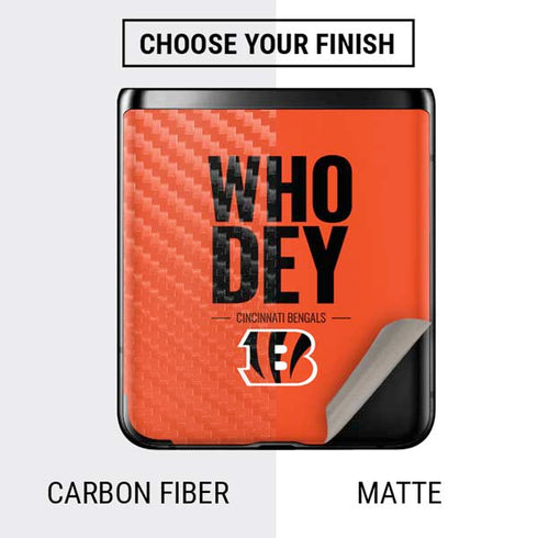 NFL Cincinnati Bengals Team Motto Galaxy Z Flip Skin