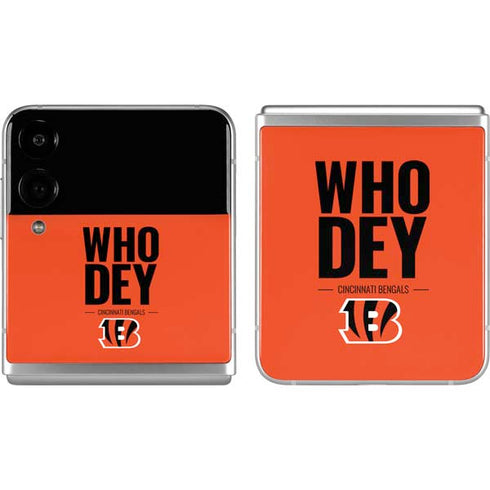 NFL Cincinnati Bengals Team Motto Galaxy Z Flip4 5G Skin