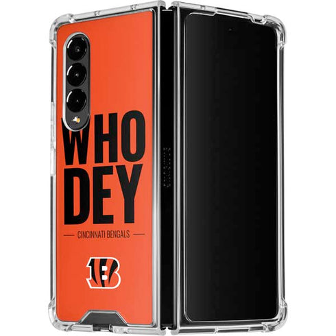 NFL Cincinnati Bengals Team Motto Galaxy Z Fold4 5G Clear Case