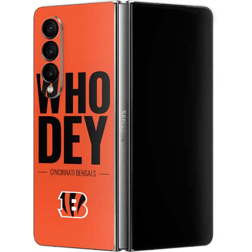 NFL Cincinnati Bengals Team Motto Galaxy Z Fold4 5G Skin