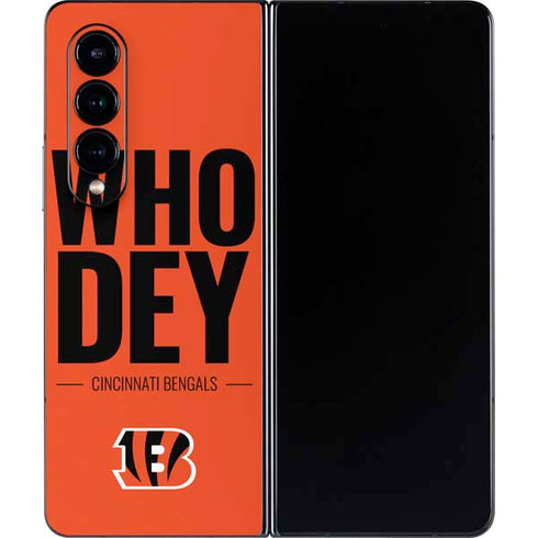 NFL Cincinnati Bengals Team Motto Galaxy Z Fold4 5G Skin
