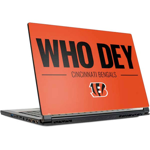 NFL Cincinnati Bengals Team Motto MSI GS65 Stealth Laptop Skin
