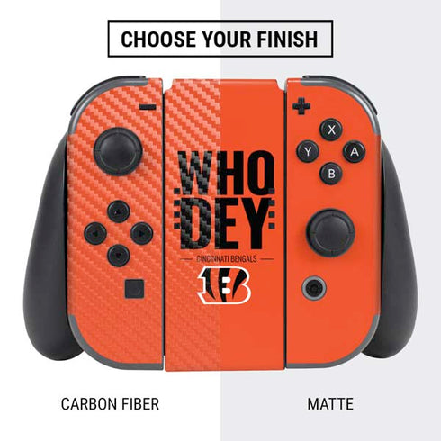 NFL Cincinnati Bengals Team Motto Nintendo Switch Bundle Skin