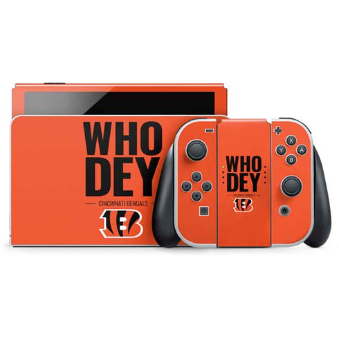 NFL Cincinnati Bengals Team Motto Nintendo Switch OLED (2021) Skin