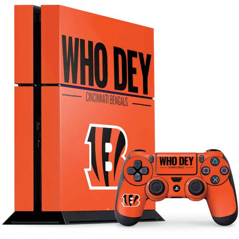 NFL Cincinnati Bengals Team Motto PS4 Console and Controller Bundle Skin