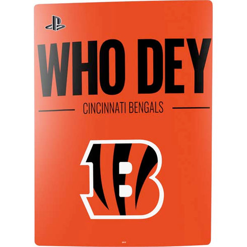 NFL Cincinnati Bengals Team Motto PS5 Digital Edition Console Skin