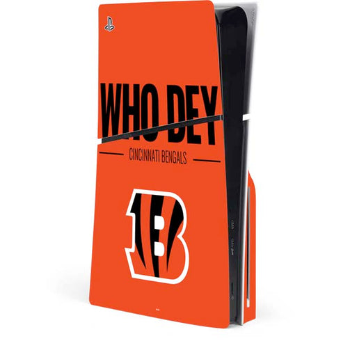 NFL Cincinnati Bengals Team Motto PS5 Slim Disk Console Skin