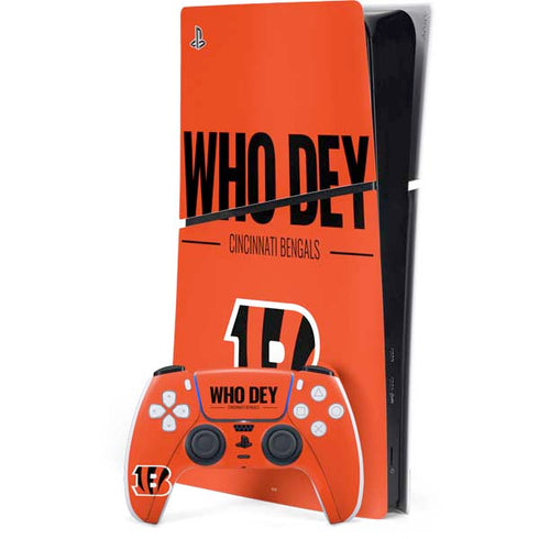 NFL Cincinnati Bengals Team Motto PS5 Slim Digital Edition Bundle Skin
