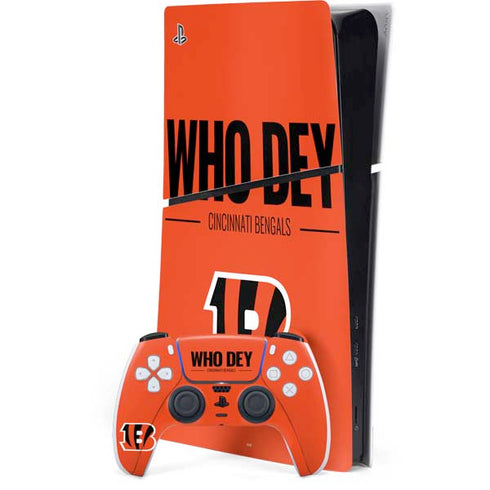 NFL Cincinnati Bengals Team Motto PS5 Slim Digital Edition Console Skin