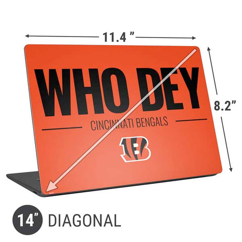 NFL Cincinnati Bengals Team Motto Universal Laptop 14in (11.4 x 8.2in) Skin