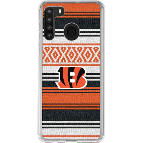NFL Cincinnati Bengals Trailblazer Galaxy A21 Clear Case