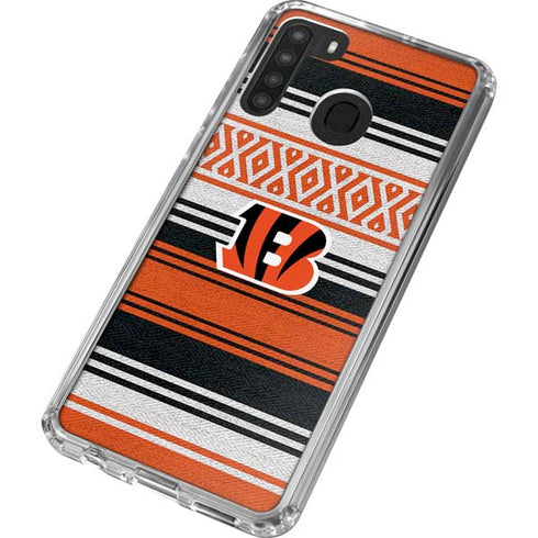 NFL Cincinnati Bengals Trailblazer Galaxy A21 Clear Case