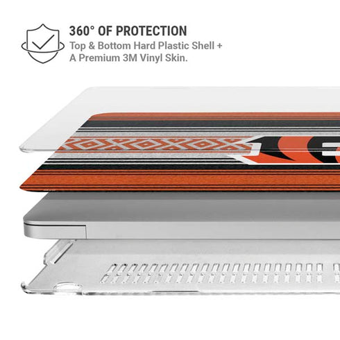 NFL Cincinnati Bengals Trailblazer MacBook Pro 15in (2016-19) Case plus Skin