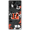 NFL Cincinnati Bengals Tropical Print Galaxy A21 Clear Case