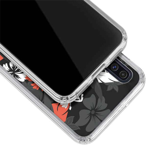 NFL Cincinnati Bengals Tropical Print Galaxy A50 Clear Case