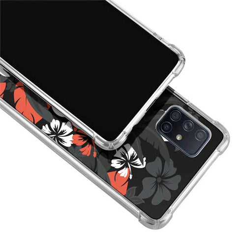 NFL Cincinnati Bengals Tropical Print Galaxy A71 5G Clear Case