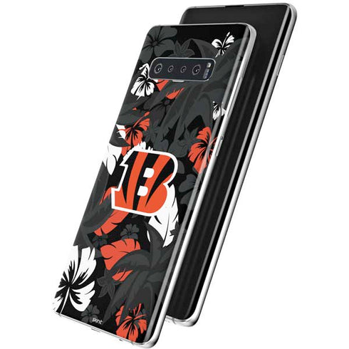 NFL Cincinnati Bengals Tropical Print Galaxy S10 Plus Skin
