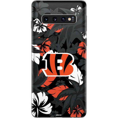 NFL Cincinnati Bengals Tropical Print Galaxy S10 Skin