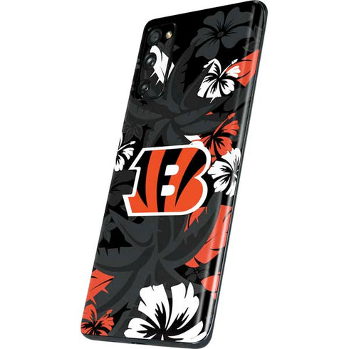 NFL Cincinnati Bengals Tropical Print Galaxy S20 Fan Edition Skin