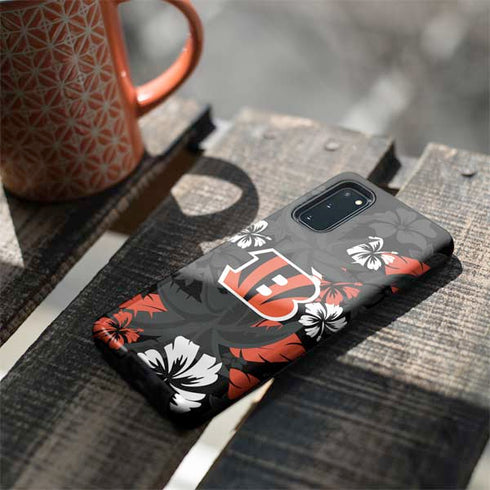 NFL Cincinnati Bengals Tropical Print Galaxy S20 Pro Case