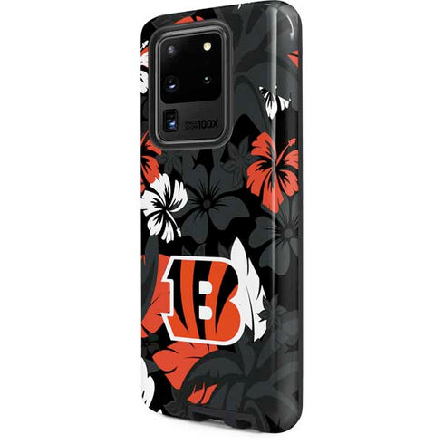NFL Cincinnati Bengals Tropical Print Galaxy S20 Ultra 5G Pro Case