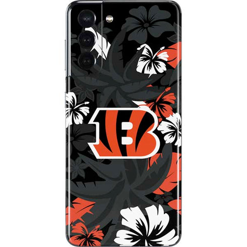 NFL Cincinnati Bengals Tropical Print Galaxy S21 5G Skin
