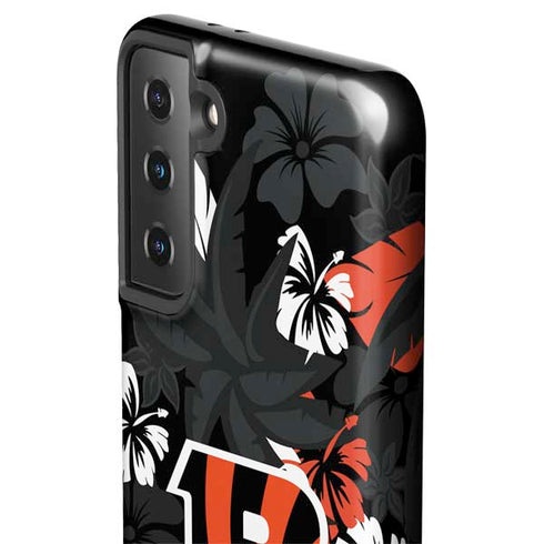 NFL Cincinnati Bengals Tropical Print Galaxy S21 FE Pro Case