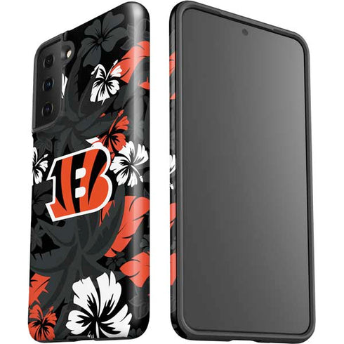 NFL Cincinnati Bengals Tropical Print Galaxy S21 FE Pro Case