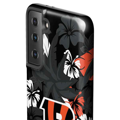 NFL Cincinnati Bengals Tropical Print Galaxy S21 Plus 5G Pro Case