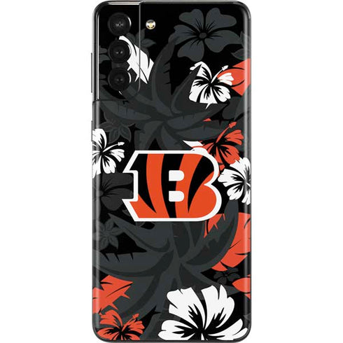 NFL Cincinnati Bengals Tropical Print Galaxy S21 Plus 5G Skin